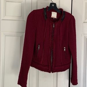 Rebecca Taylor red tweed jacket